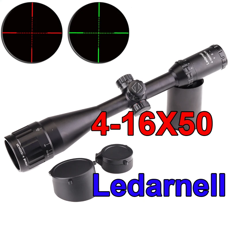 Ledarnell маркировки 4-16x50 с подсветкой зеленый и красный прицел охотничий 11 мм или 20