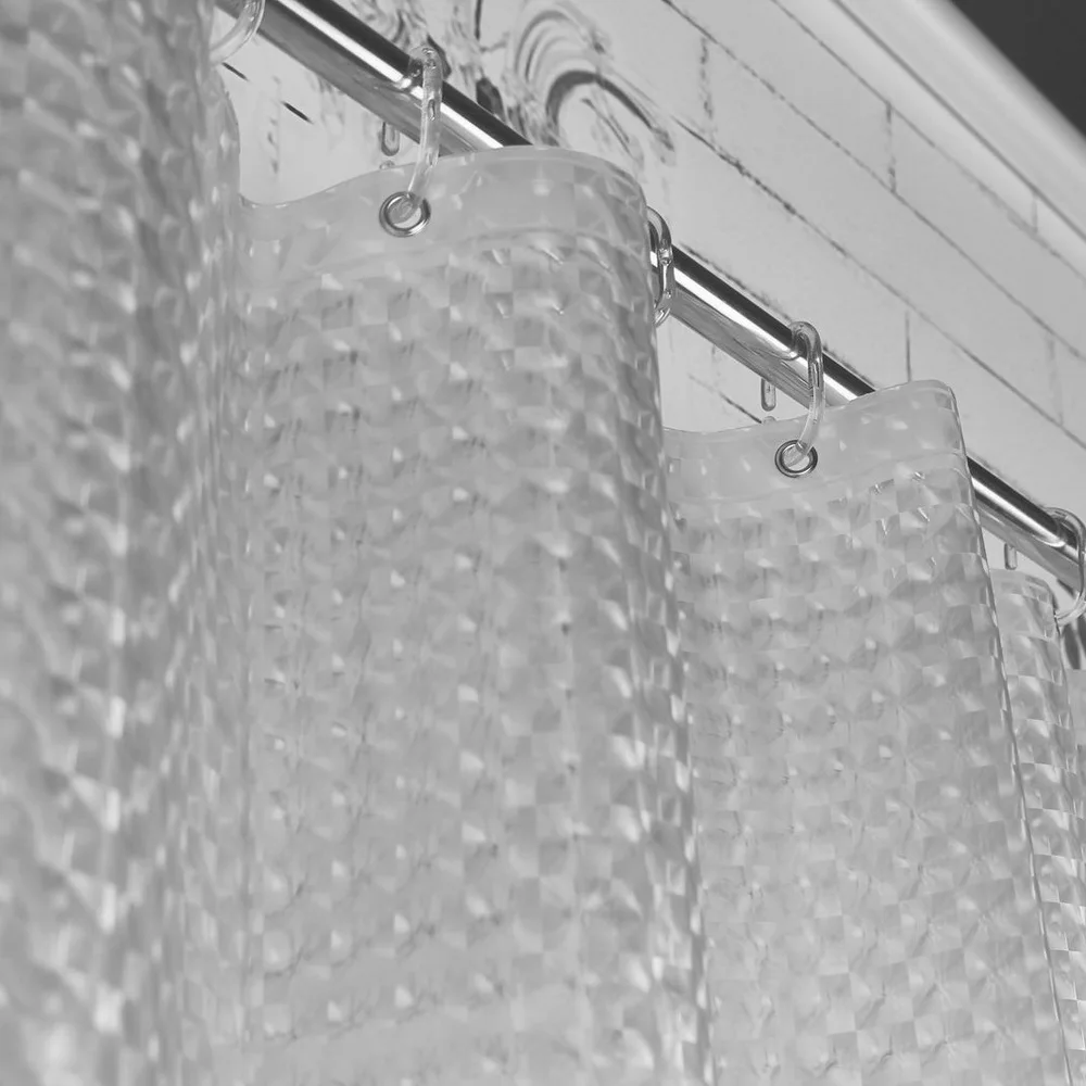 Утолщенная занавеска для душа Happy Tree PEVA 3D Water Cube полупрозрачная Водонепроницаемая