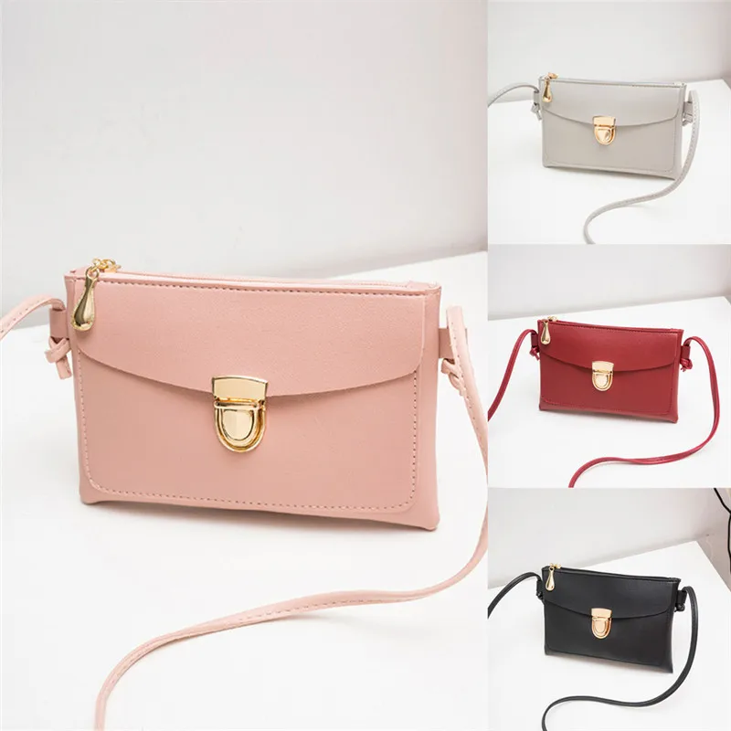 Модная однотонная сумка на молнии через плечо для телефона монет роскошные сумки