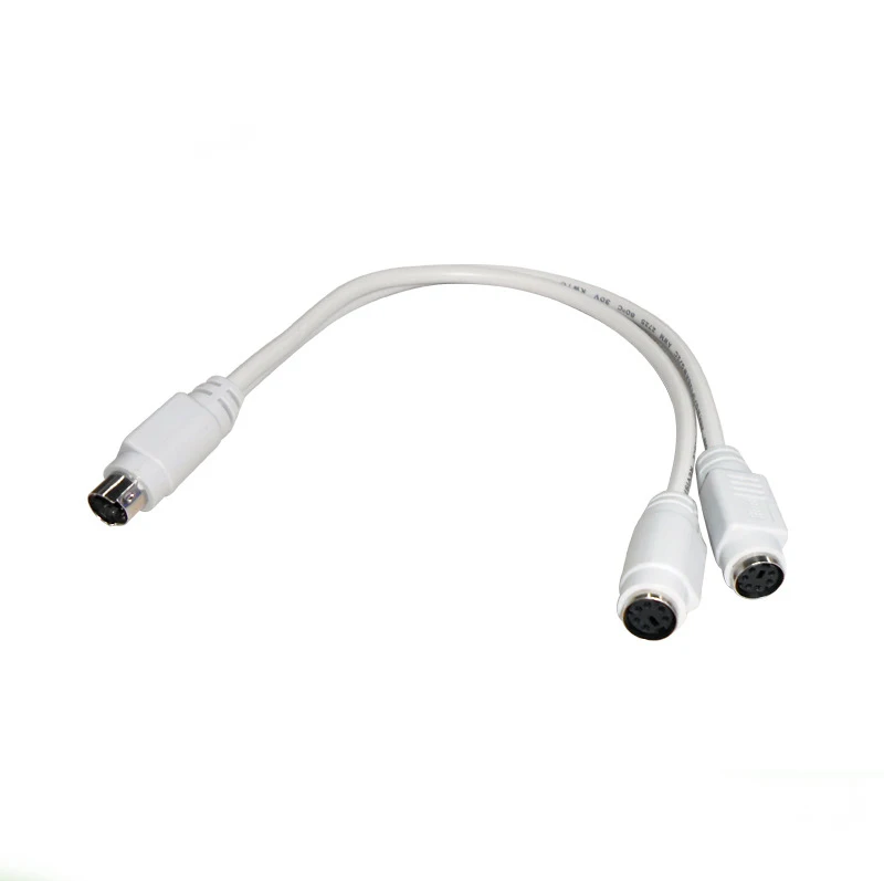 

Кабель-адаптер для материнской платы PS2 PS/2, 6Pin Mini Din Male-2 Female, для мыши, карта для клавиатуры, картридер, лазерный сканер