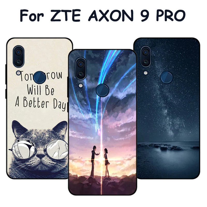 Чехол для zte AXON 9 PRO A2019 Pro чехол s звездное небо мягкая задняя крышка для zte AXON9 Pro Чехол для телефона A2019Pro fundas coque 6,21