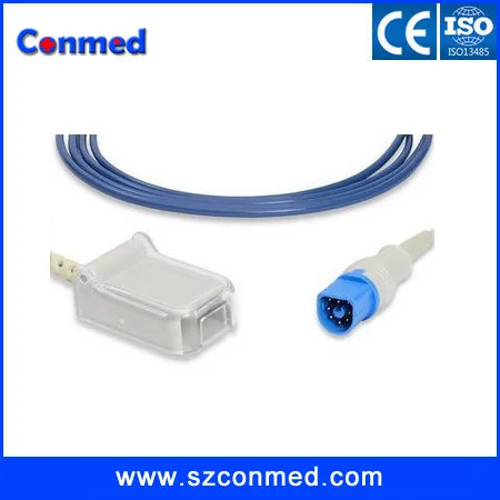 Удлинительный кабель Spo2 совместимый с Philips MP20/30/40 VM4 8 Pin к DB9Pin Female Spo2| |
