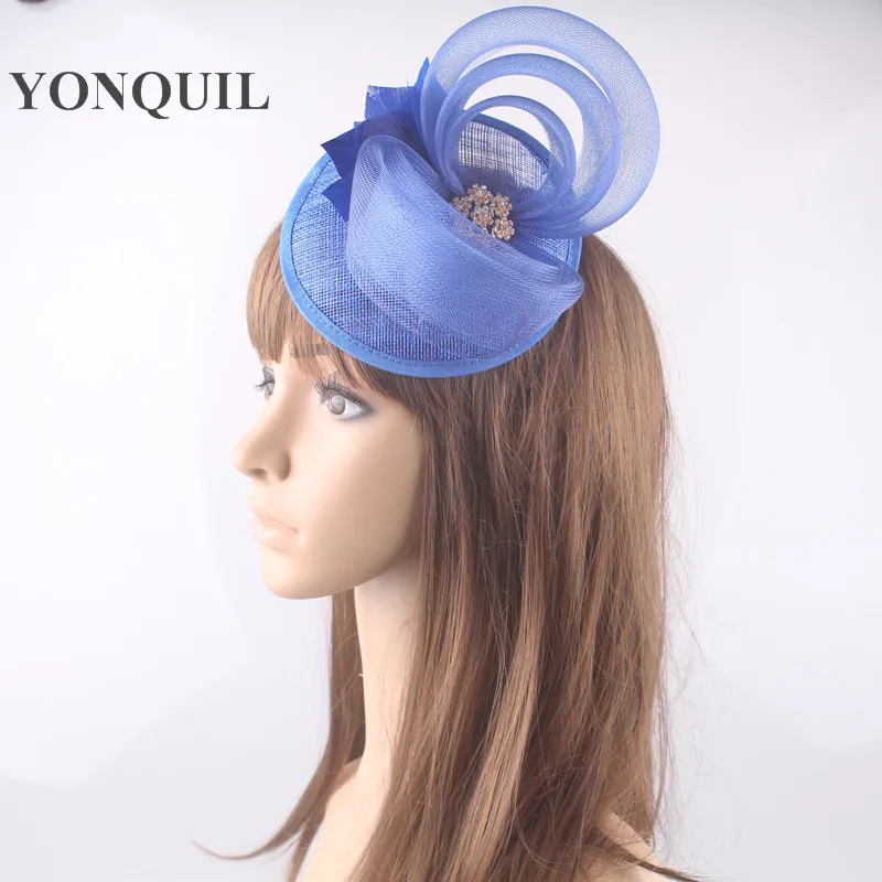 Церковная винтажная Вуалетка Sinamay головной убор с петлями из кринолина