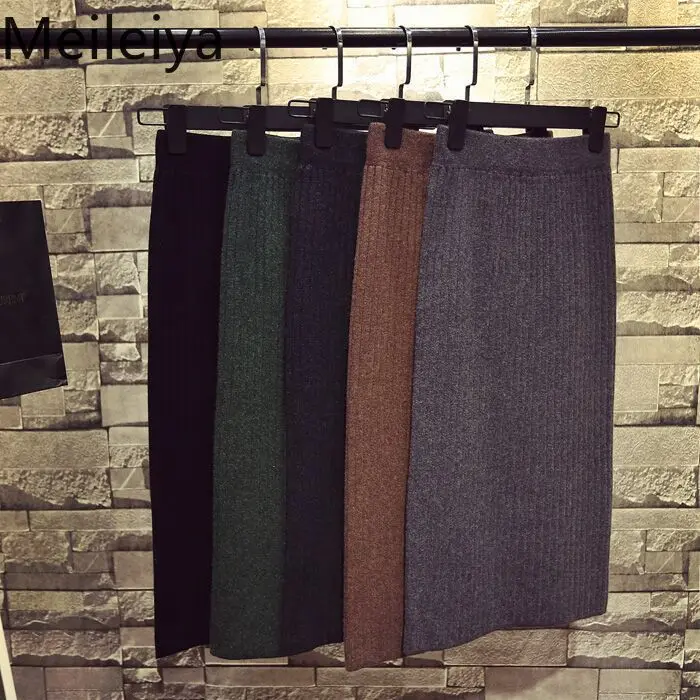 Женская облегающая винтажная трикотажная юбка faldas mujer moda 2019 | Юбки