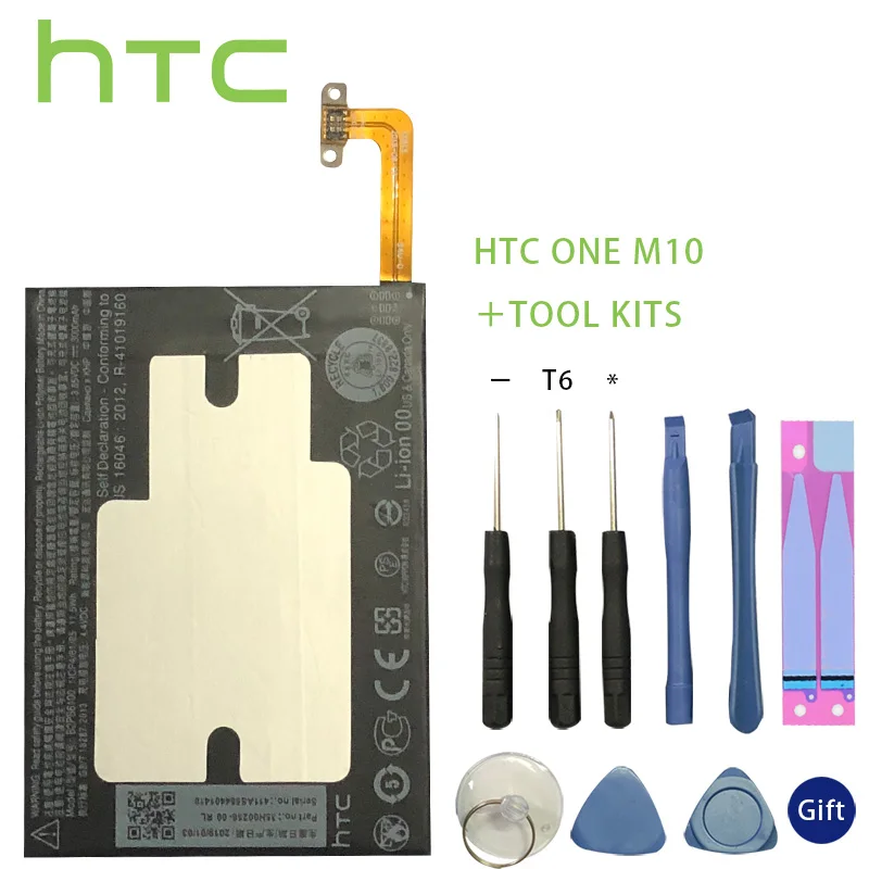 

Оригинальный аккумулятор для телефона HTC 3000 мАч B2PS6100, подходит для HTC One M10 10/10 Lifestyle M10H, аккумулятор и инструменты