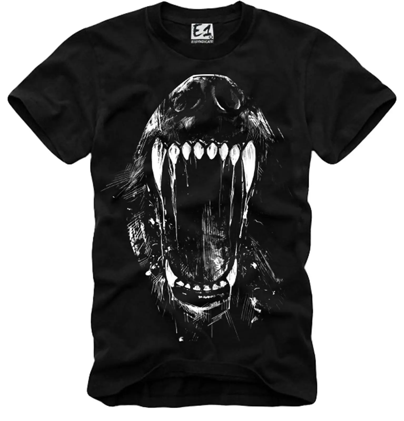 E1SYNDICATE T SHIRT ANGRY WOLF WASTED GBC SUICIDEBOYS LIL PEEP PUMP UZI XAN 3509 Cool Casual pride t shirt men Unisex New | Мужская
