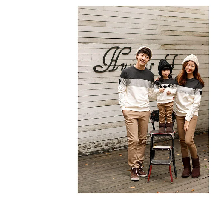 Новое поступление 2018 одинаковые комплекты для семьи лоскутные толстовки со