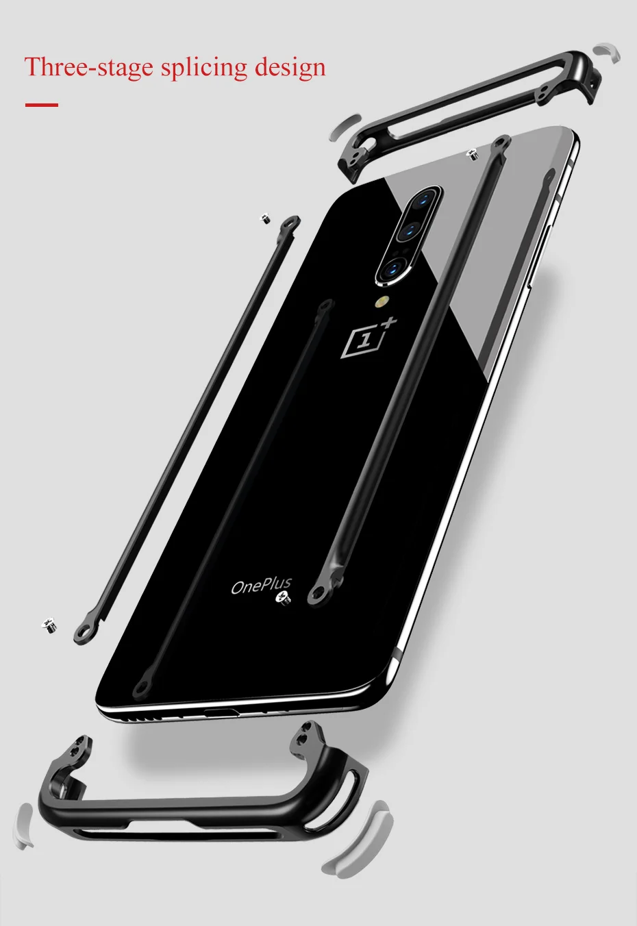 Металлический чехол с подушкой безопасности для Oneplus 7 7pro, чехол с подушкой безопасности, металлический бампер для Oneplus 6 T, чехол