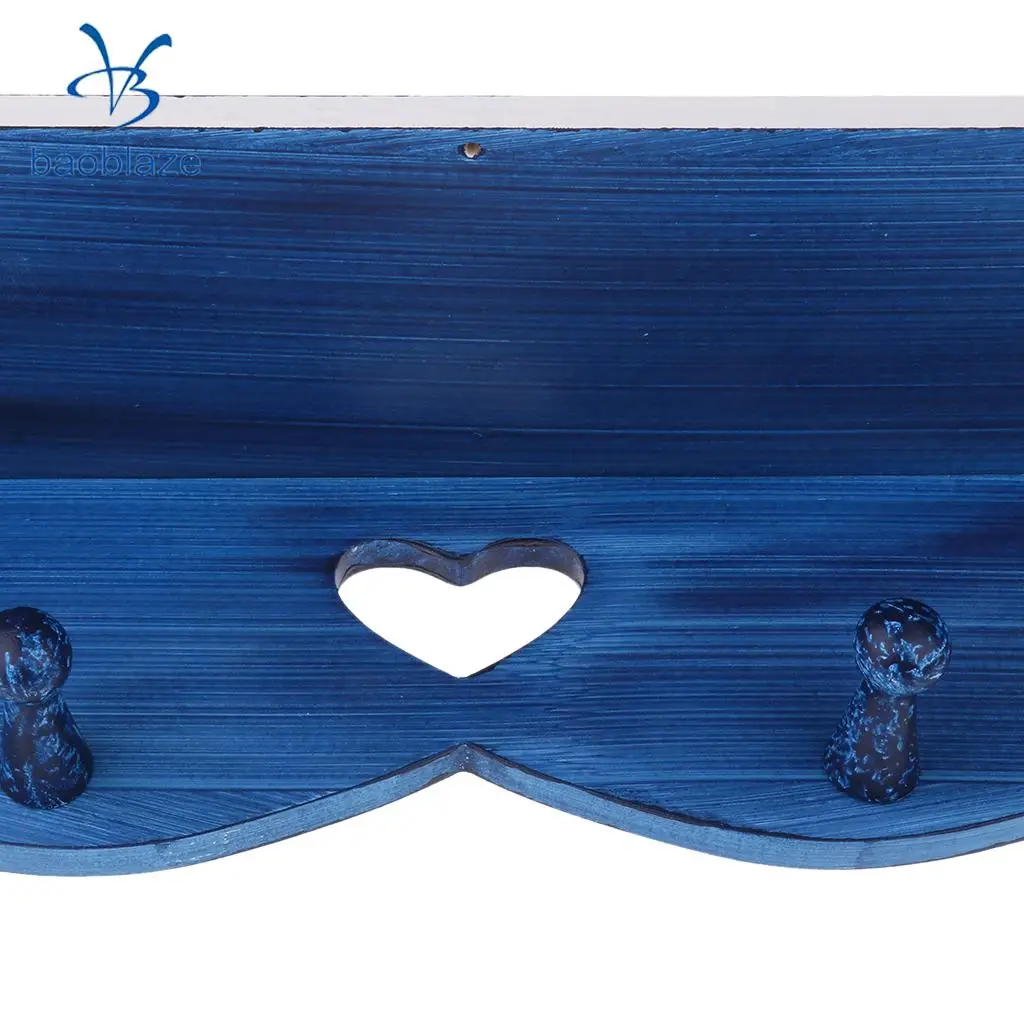 Плавающая настенная витрина Книжная полка для хранения с 4 подвесными крючками в