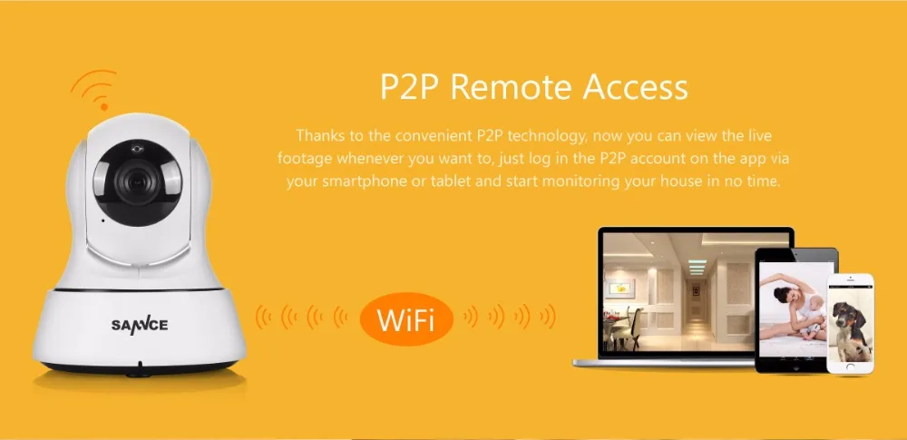SANNCE домашняя ip-камера безопасности Wi-Fi беспроводная сетевая мини-камера наблюдения Wifi 720P ночного видения CCTV камера детский монитор