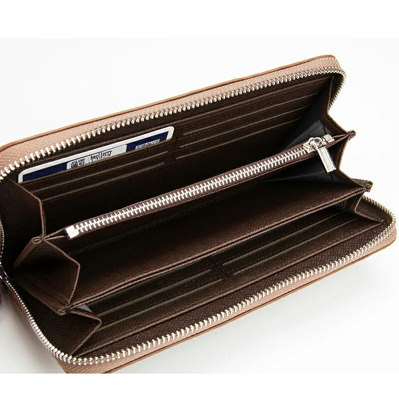 Модный винтажный Длинный кошелек для женщин и мужчин Кожаный