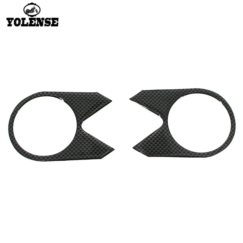 

For KAWASAKI ZX6R ZX-6R ZX 6R 2005-2006 Motorcycle Carbon Fiber Sticker Decal Pad Three Tree Upper Clamp Front Yoke Protector