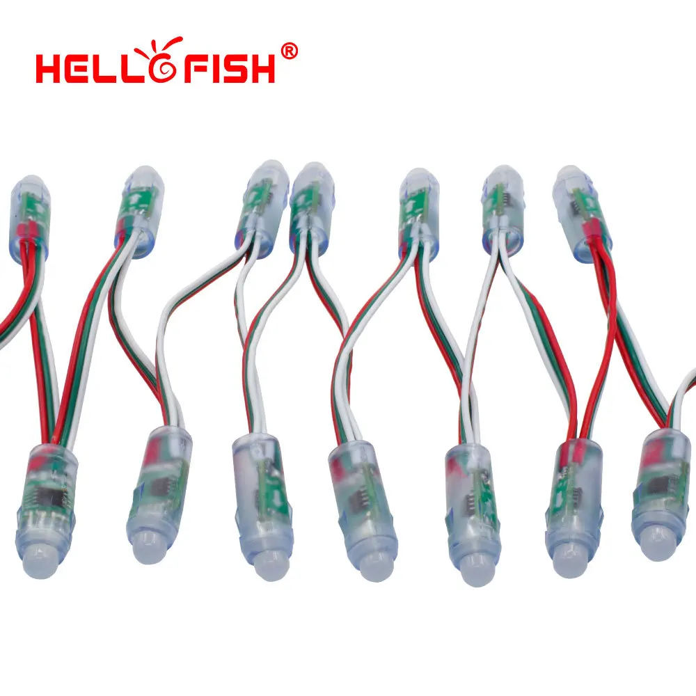 Hello Fish 12 мм WS2811 полноцветный пиксельный модуль DC5V IP68 Водонепроницаемые точечные