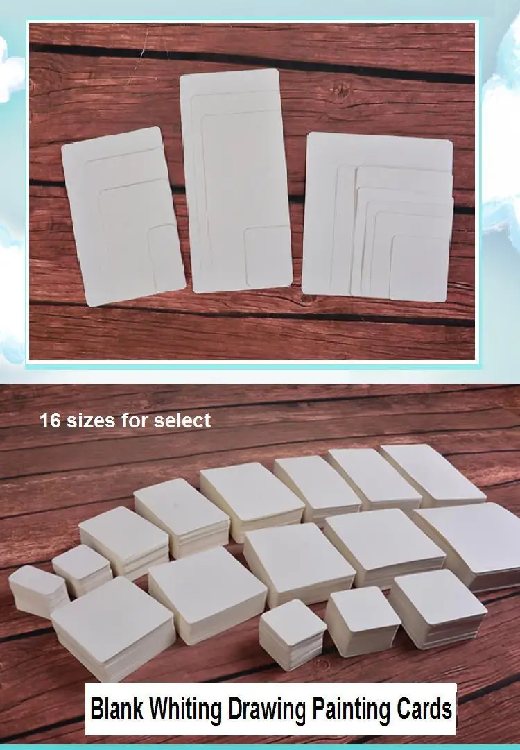 200 PCS Blank Empty White Writing Painting Drawing Diary Notes Memory Cards | Канцтовары для офиса и дома