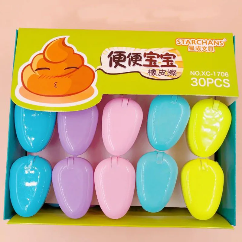 3 шт./компл. Kawaii Мини Карамельный цвет шифоном и Туалет унитаз Форма Пластик резиновые карандаши ластики в форме Канцтовары, школьные подарки