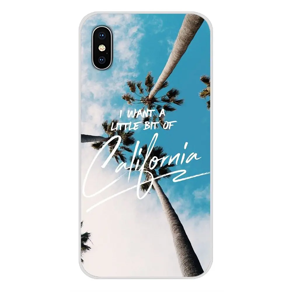 Силиконовый чехол для телефона с изображением пальм Калифорнии Xiaomi Redmi Note 6A MI8 Pro S2