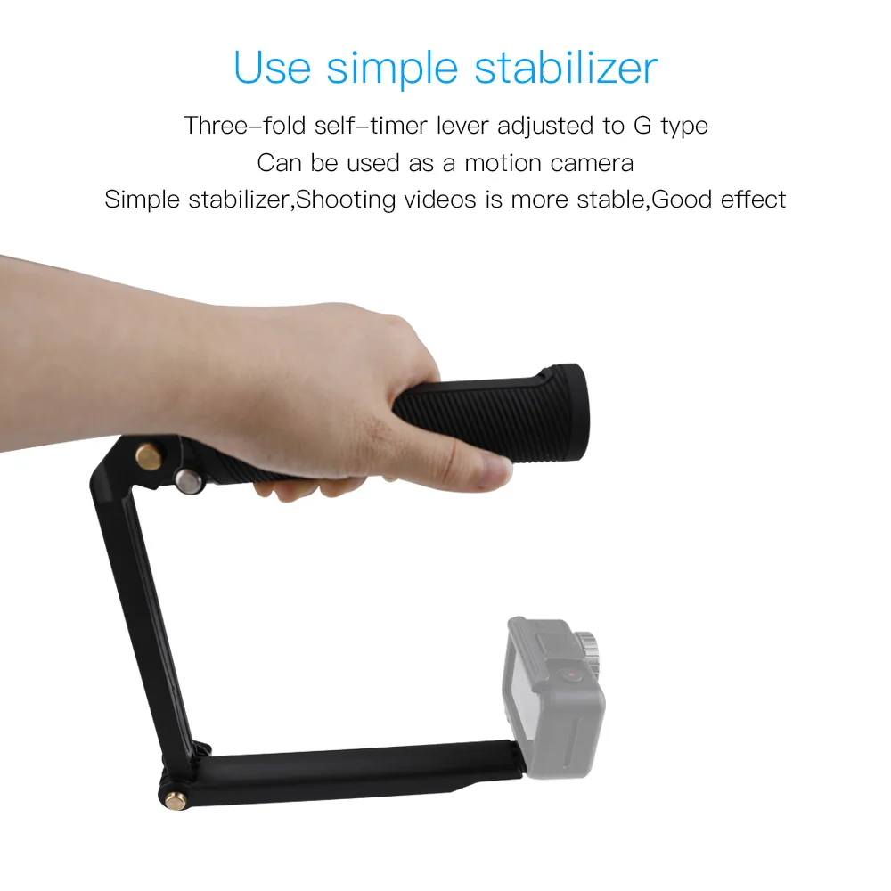 Three-fold Self-timer For DJI OSMO Action Gopro Hero5/6/7 SJCAM Xiaoyi 4K Tripod Selfie Stick Camera Accessories | Электроника