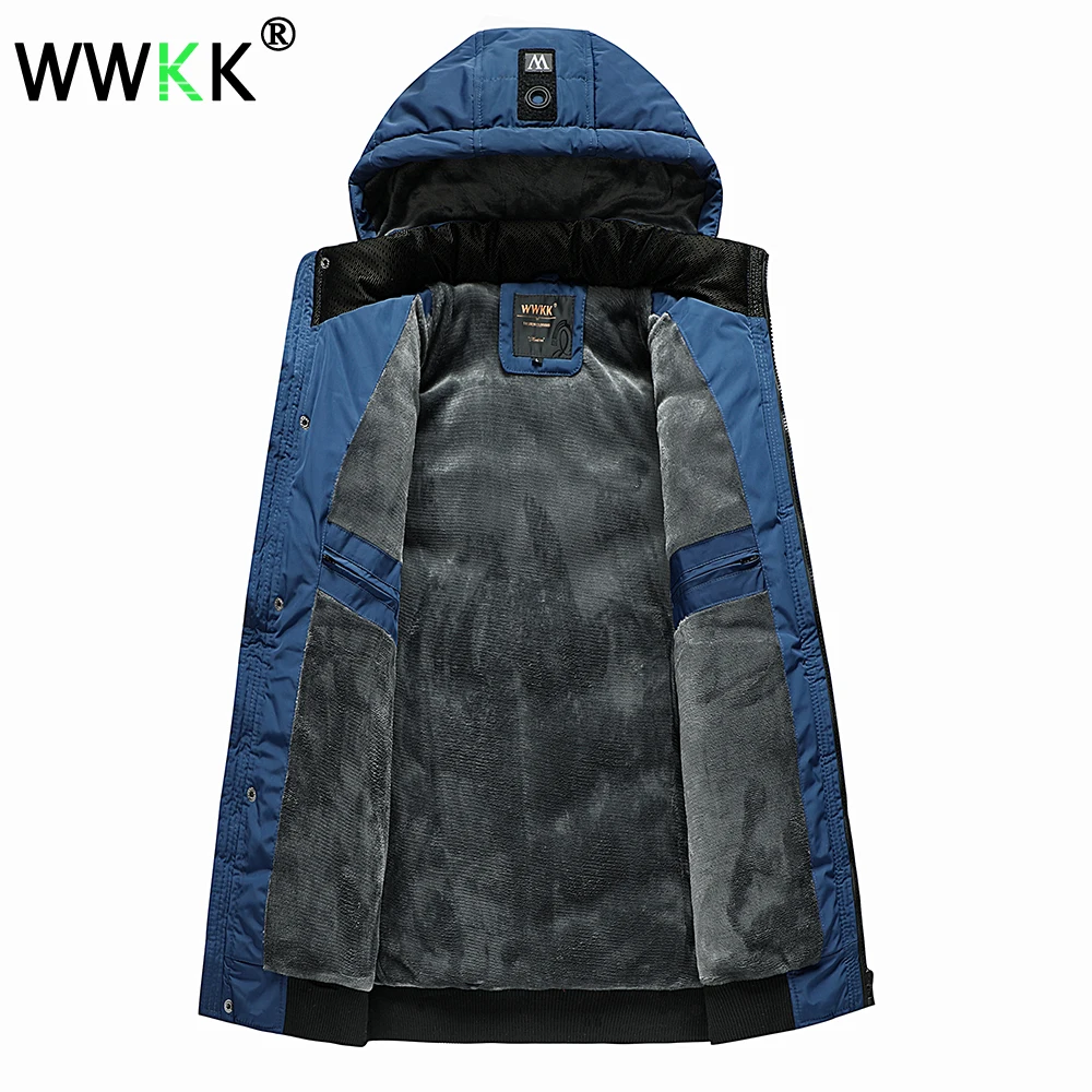 Новинка WWKK, толстая куртка, зимние парки, куртки, мужская теплая Повседневная парка, Хлопковая мужская зимняя куртка, Мужская стеганая куртка, одежда для подростков