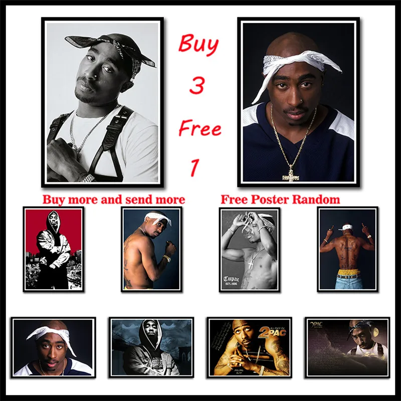 Плакат Tupac Amaru Shakur Постер в стиле хип хоп рэп музыка певец звезда 2PAC плакат с HD