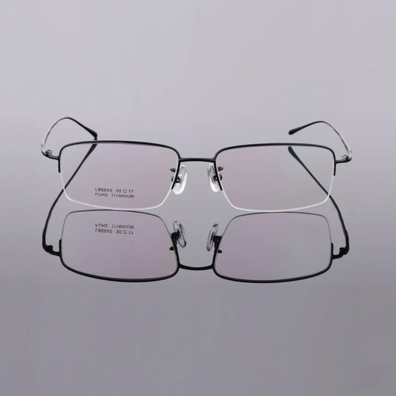 Titanium Big Face Men Glasses Eyewear Ultra light Half Rim Whole Carving Temple Myopia Prescription Readding Glasses Eyewear New