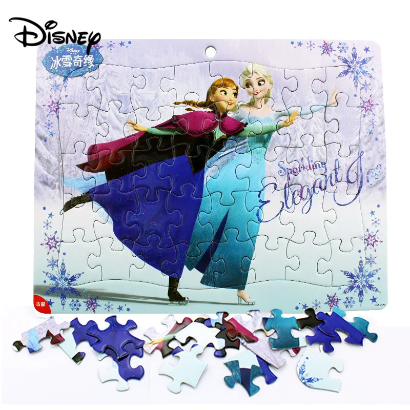 Disney коробка 40 частей головоломки принцессы/носочки с изображением снежной