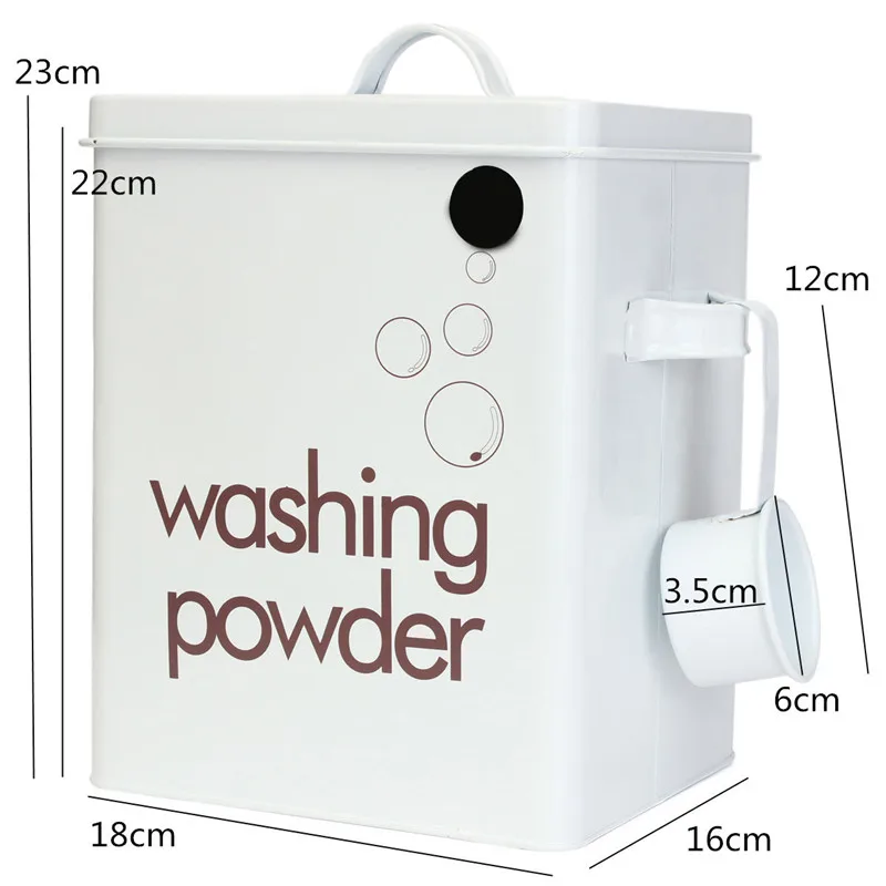 Жестяная коробка для хранения стирального порошка винтажный Ретро контейнер