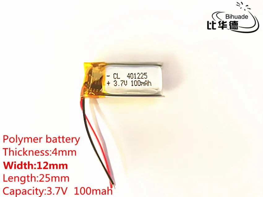 1 шт 3 7 V 100mAH 401225 PLIB Полимерный литий-ионный/литий-ионный аккумулятор для GPS mp3 mp4 mp5