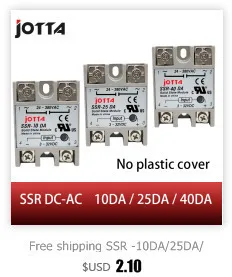 SSR-10DA/25DA/40DA DC управление AC SSR белый корпус Однофазное твердотельное реле без пластиковой крышки