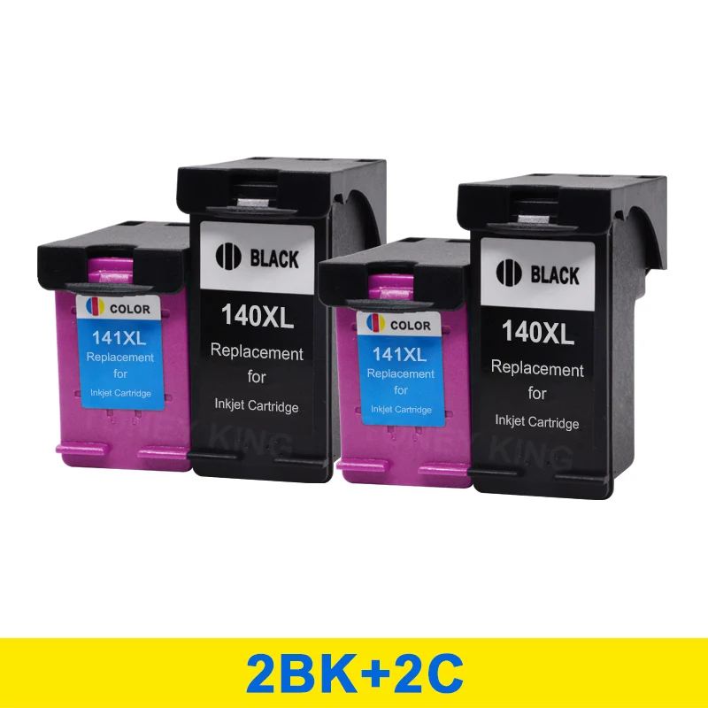 140 BK X 2 C X 2 Toney universal(король картридж совместимый для hp 140 141 XL для C4583 C4283 C4483 C5283 D5363 с чернилами hp Deskjet D4263 D4363 C4480 принтер - Цвет: 140 BK X 2 C X 2