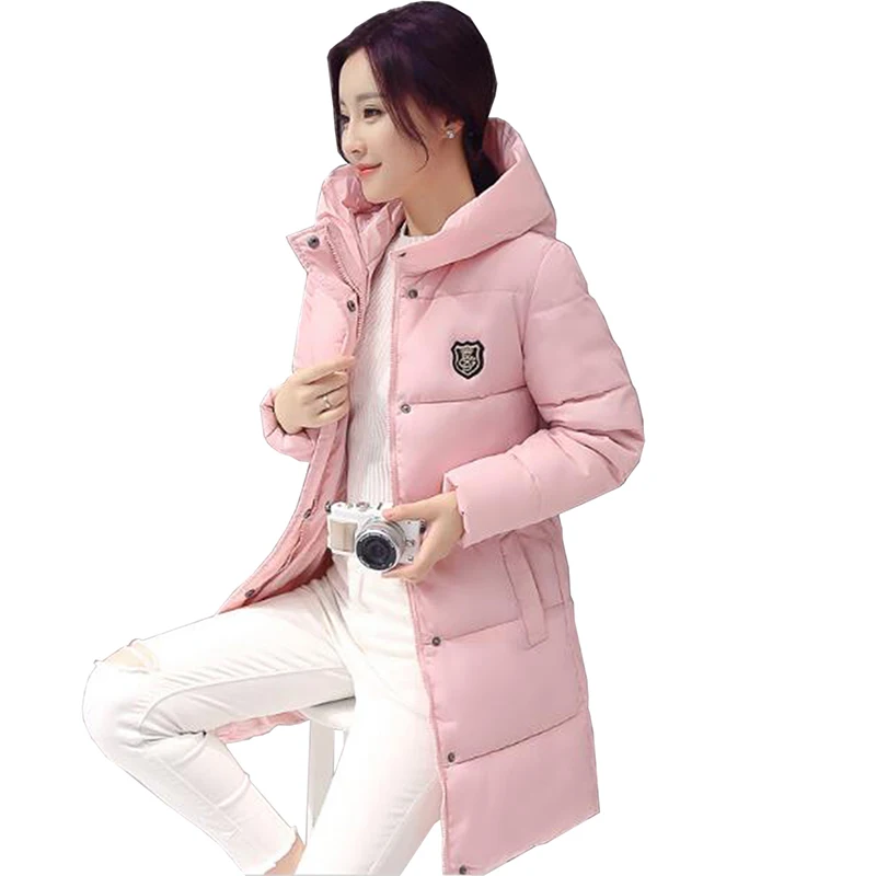 Зимняя куртка Для женщин Новинка 2017 года хлопковая на молнии с длинными рукавами