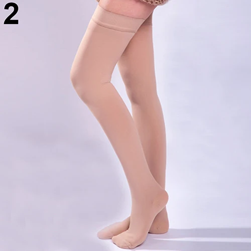 Nude Унисекс колено суставы медицинские компрессионные икоты открытые подростковые икоты чулки - Цвет: Nude