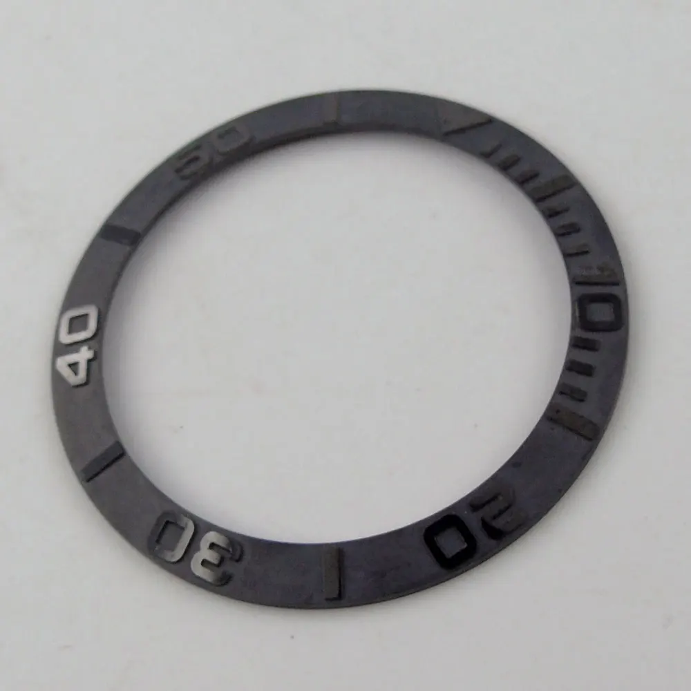 

38 мм Parnis Высокое качество Черный матовый керамический ободок черный маркер тип для мужских часов 16A