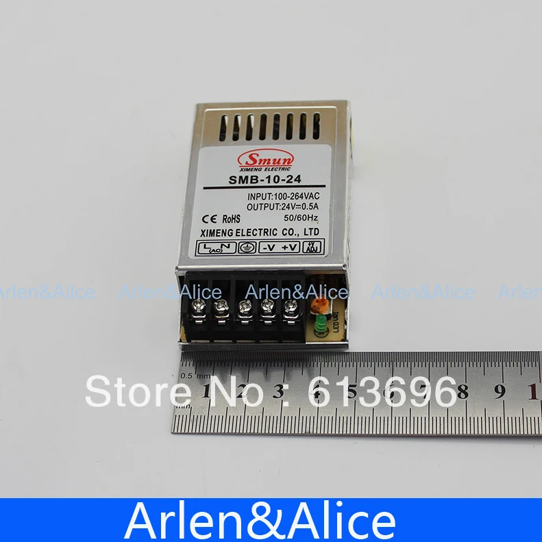 10W 24V 0.5A ультра тонкий одиночный выход импульсный источник питания для