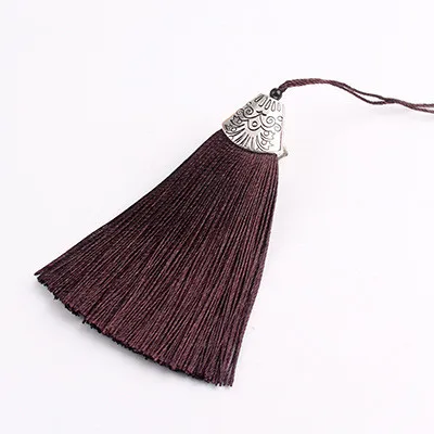 Coffee Tassels 20 шт. металлические шапки кисточки бахрома Кулон DIY Материал полиэстер шнур вечерние кисточки отделка Шторы Декор кисточки ленты аксессуары - Цвет: Coffee Tassels