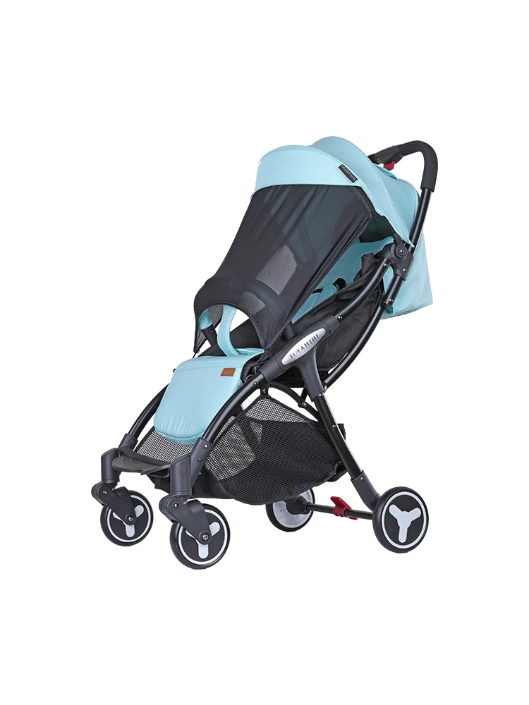 light blue Мини ультра-светильник для детской коляски, портативная складная детская коляска с зонтиком на 175 градусов, тележка для новорожденных, увеличивающая тент - Цвет: light blue