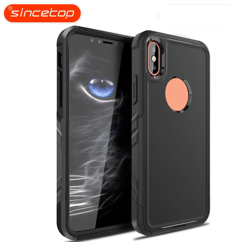 SINCETOP чехол для телефона черный/розовый/синий противоударный чехлы iphone х двойная