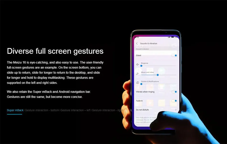Meizu 16 16x LTE мобильный телефон 6," 6 ГБ ОЗУ 64 Гб ПЗУ Snapdragon 710 Восьмиядерный Android 3100 мАч 12.0MP+ 20.0MP задняя камера