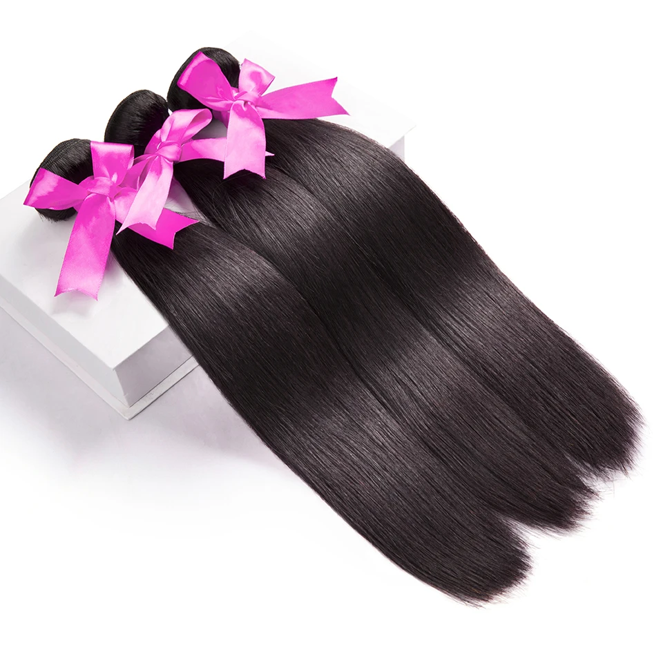 Индийские пучки волос девственные волосы прямые 3 пучка человеческих 8A