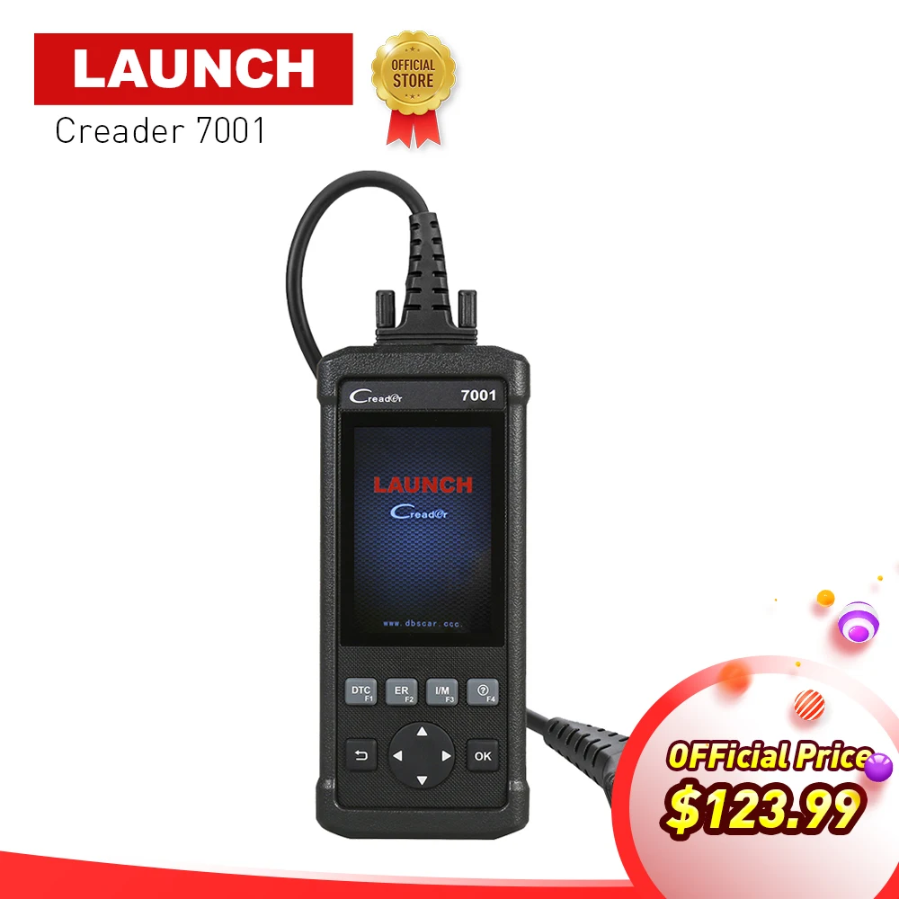 Launch OBD2/EOBD Сканер Диагностический инструмент Creader 7001 OBDII читальный кодов печать