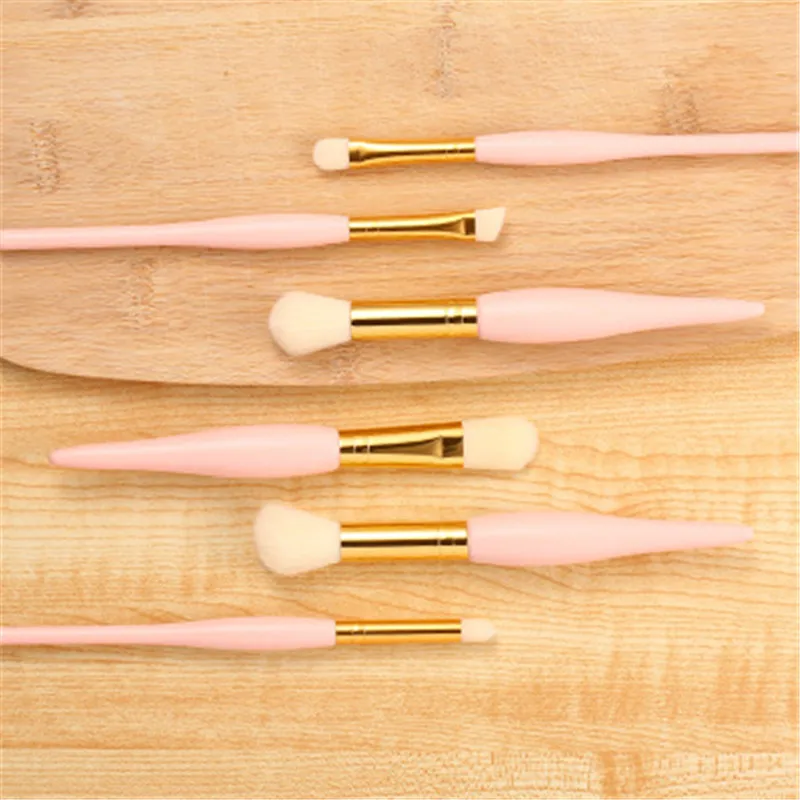 6 шт./компл. набор кисточек для макияжа с деревянной ручкой волоконные волосы