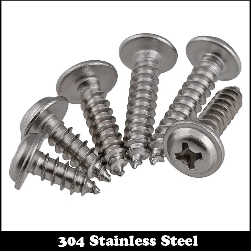 M2.3* 5 M2.3x5 M2.3* 6 M2.3x6 M2.3* 8 M2.3x8 304 Нержавеющая сталь полукруглой потайной головкой и с острым концом крест Philips Самонарезающий винт с шайбой