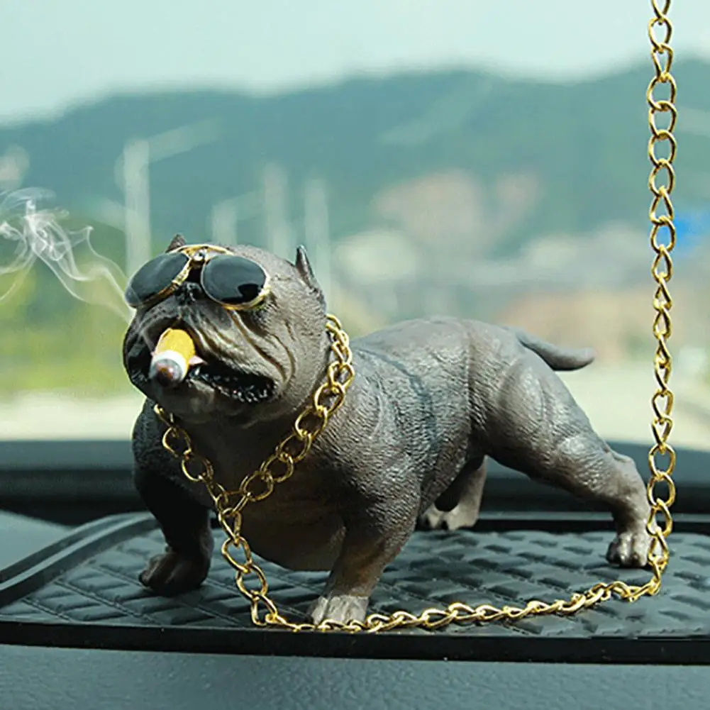 Кукла собака Bully Pitbull с имитацией автомобиля украшение для салона кукла подвеска