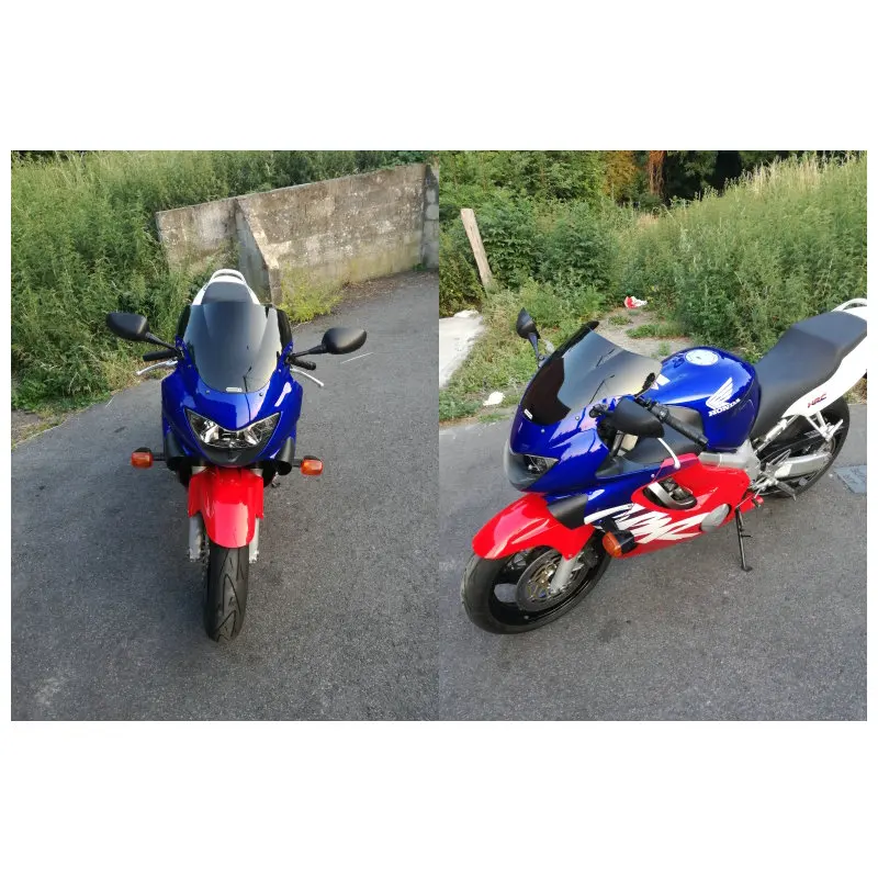 Мотоцикл двойной пузырь лобовое стекло ветер экран для 1999 2000 Honda CBR600F F4 CBR 600 F 600F CBR600F4 99 00 черный Иридиум