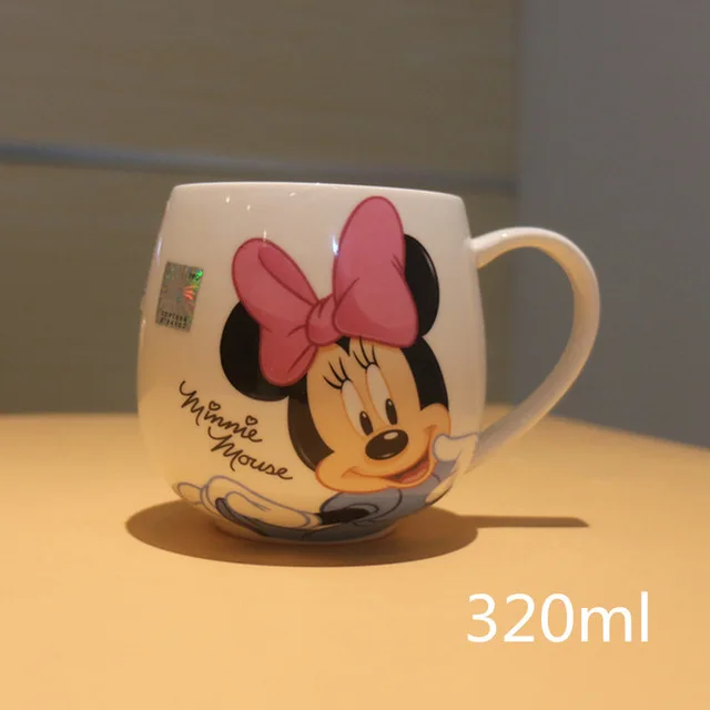 Милая мультяшная кружка с Микки и Минни керамические чашки для молока 320 мл