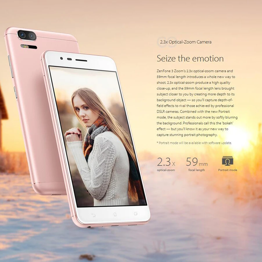 ASUS ZenFone 3 Zoom ZE553KL 4G LTE мобильный телефон 5000 мАч аккумулятор 4 Гб 128 ГБ камера 12MP 5