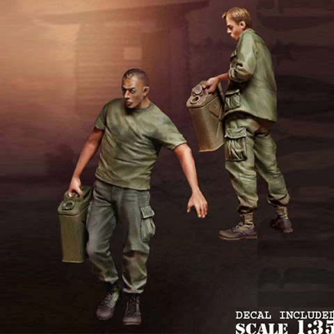 Сборка Неокрашенная масштабная 1/35 Вьетнам Авто soliders рисунок историческая Смола Модель