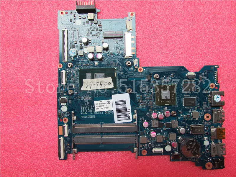 Материнская плата для ноутбука HP 15 AY AY180TX SR2ZV 903786 601 501 001 материнская Radeon R7 M440 i7