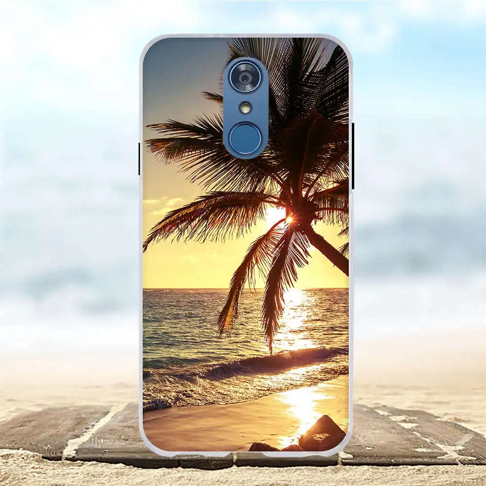 Чехол для LG Q7 силиконовый чехол ТПУ задняя крышка Plus с рисунком кошки защитный + Q7A