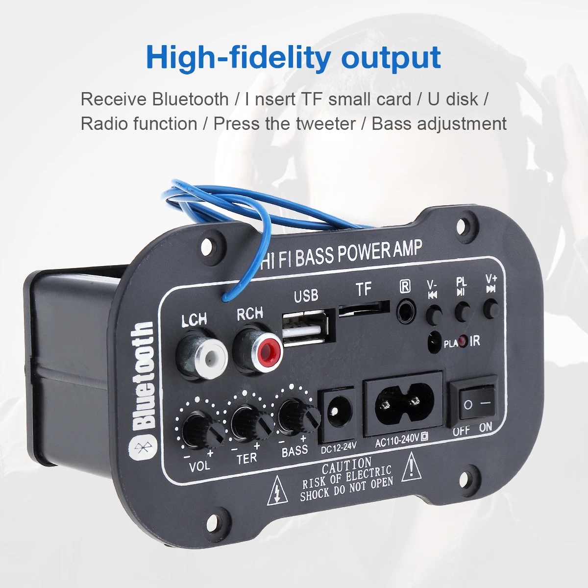 5 дюймовый 25 Вт Hi Fi Bluetooth автомобильный аудио усилитель мощности FM радио плеер