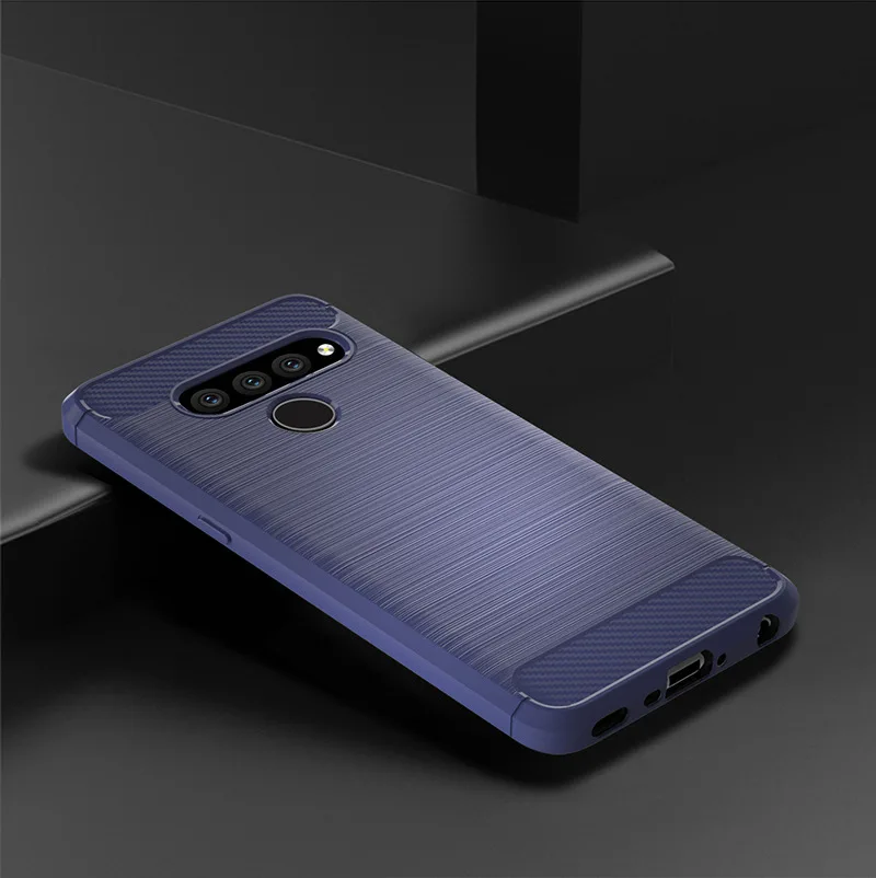 For LG K50S V50 ThinQ case Free shipping. Military drop metal brushed TPU soft cover for fundas |